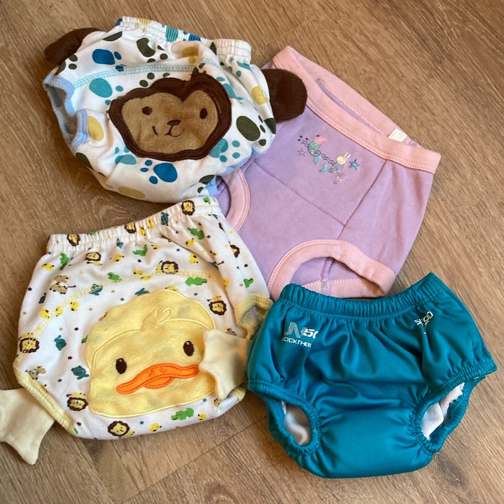 Toddler training pants, bundle of four swim diaper 2 t